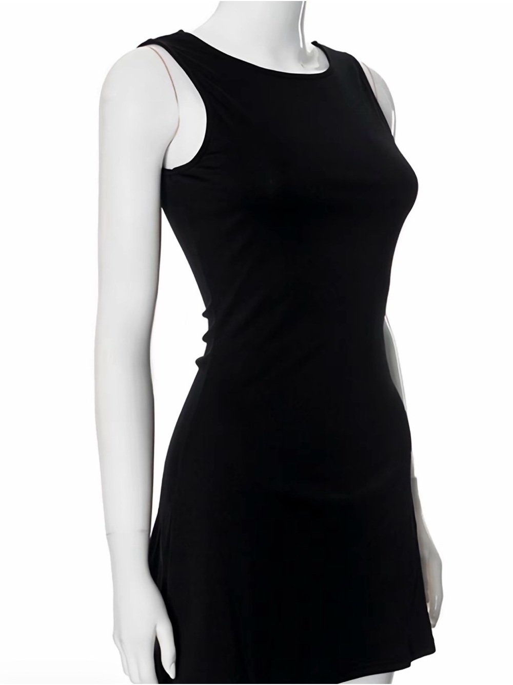 Classic Black Sleeveless Women's Dress